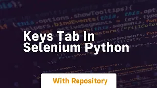 keys tab in selenium python