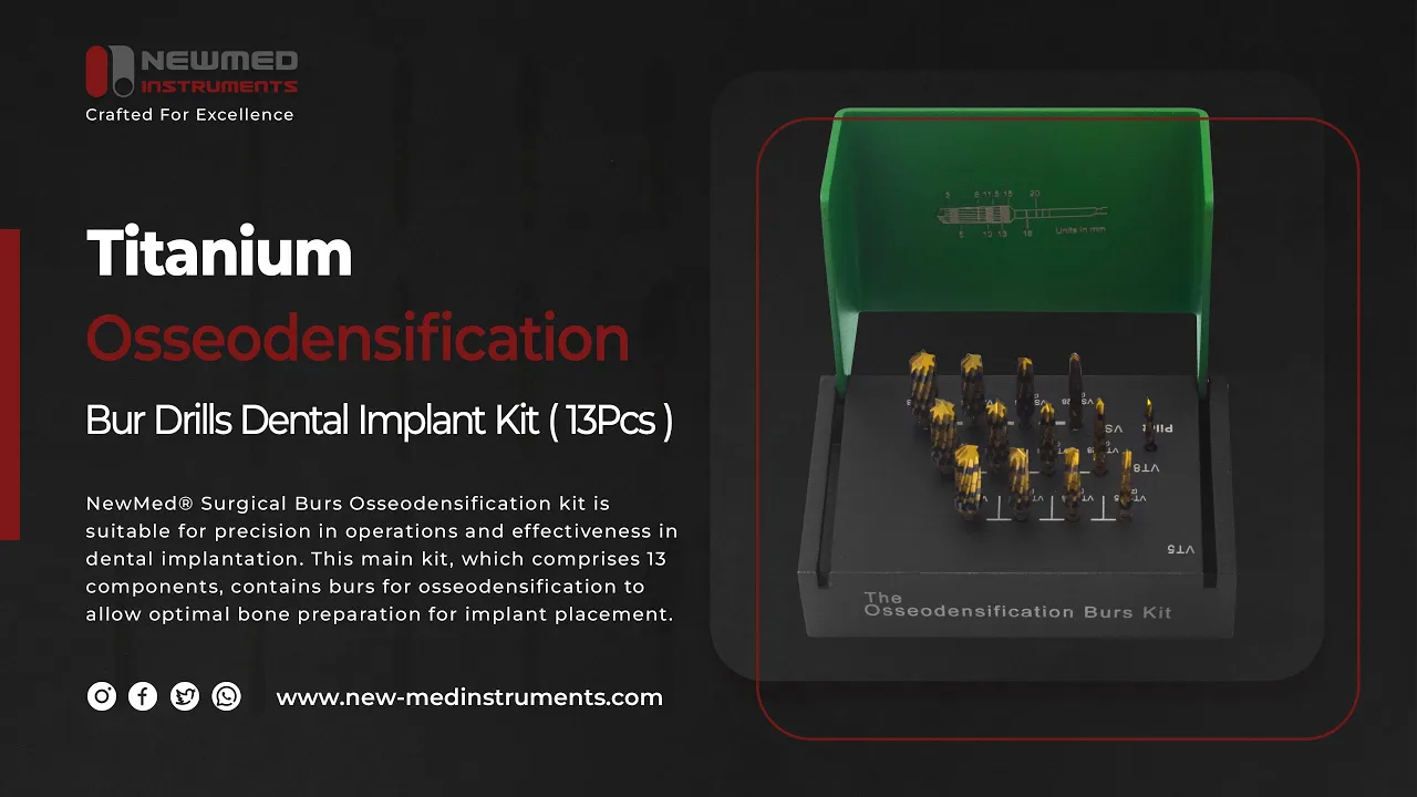 Titanium Osseodensification Bur Drills Dental Implant Kit | New Med® Official