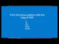 Logical interview question on print a given pattern in PHP