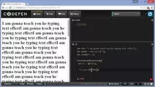 Text Typing Effect with JQuery and Javascript