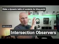 Building a table of contents with active indicator using the JavaScript Intersection Observer