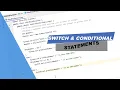 Java Tutorial 9 - Switch and Conditional statements