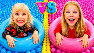 ¿Puedes ganarle a Alice? Reto familiar de juego de roles con Papá, Eva y hermanas para niños 🎉😂
