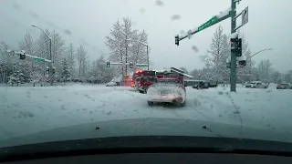 Driving Eagle River got nearly 2 Ft of Snow 2021
