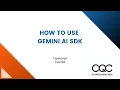 How to use Gemini Gen AI SDK using Typescript