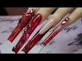Red Elegant Acrylic Set New years Nails Beginner Friendly