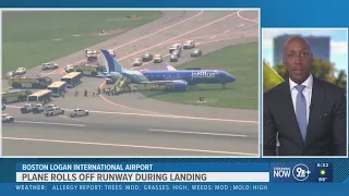 JetBlue flight from Chicago rolls off runway in Boston