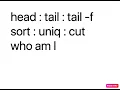 10 Linux basics head tail sort uniq sort cut
