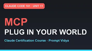 Claude Code 101 MCP Plug Your World Into Claude Code Claude Certification Unit 11