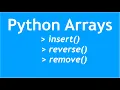 Python Tutorial - 4 How to declare Array in Python Arrays in Python Python Array