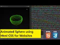 Animated Sphere using HTML CSS for Websites