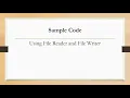 Lesson 3 File input Output
