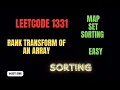 1331 Rank Transform of an Array Set Map Sorting LeetCode Easy