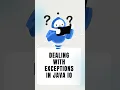 Java IO Dealing with Exception