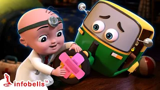 पाँच छोटे ऑटो रिक्शा कूद रहे थे - Five Little Song | Hindi Rhymes for Children | Infobells #numbers