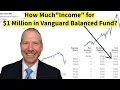 How Much Income You Get For 1 Million Dollars in Vanguard Balanced Index Fund Ethan S Braid CFA