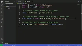 Run a Python Script from Node js
