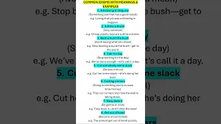 Idioms Common idioms meanings Eng Vocabulary Learn English Lesson Advanced English IELTS Prep