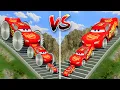 Download Lagu Big \u0026 Small Mcqueen with Saw wheels vs Big \u0026 Small Mcqueen with Monster Saw wheels - which is best?