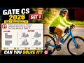 GATE CS 2026 Set 1 GA Question 7In Panel I of the figure below the front view and top view