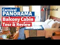 Carnival Panorama Balcony Cabin Tour Review
