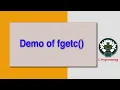 Demo of fgetc