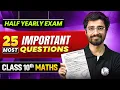 Download Lagu Class 10th Maths Half Yearly Marathon 🔥 - Most Important Questions | Half Yearly Exams | Ritik Sir