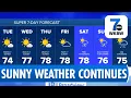Sunny and Comfortable Weather Continues in Buffalo This Week