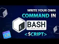 Create your own command in bash Bash scripting tutorial for beginners Cybersecurity course