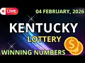 Kentucky Midday Lottery Results For - 04 Feb 2026