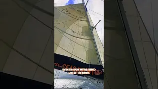 SAILING in strong winds ⛵️ #southpacific #stormwatch #youtubehighfive