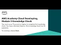 23110229 Tran Anh Huy Knowledge Check Module 3 Developing Storage Solutions AWSCloudDeveloping