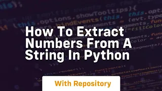 How to extract numbers from a string in python