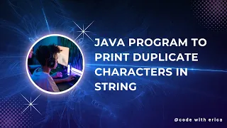 Java program to print the duplicate characters in strings