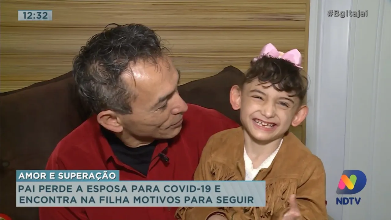 Pai perde a esposa para Covid-19 e encontra na filha os motivos para seguir em frente