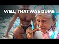 Our first big scare at sea - Attempting a family swim into Thunderball Grotto went horribly wrong