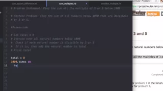 Project Euler Problem 1 - Ruby