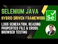 Session 50 Selenium with Java Hybrid Framework Logs Properties Cross Browser