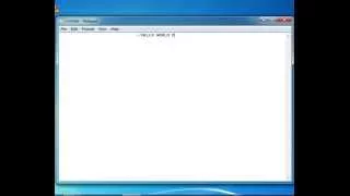 hello world java Program Using NotPad