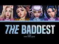 Download Lagu K/DA 'THE BADDEST ft. (G)I-DLE, Bea Miller, Wolftyla' Lyrics (Color Coded Lyrics)