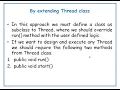 Thread ways to define a thread in JAVA JAVA in Telugu Lecture-70