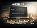 Java Program to Check Odd or Even 5 Different Methods Explained Part 1