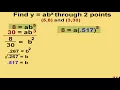 Solving a System of y ab x Equations