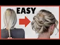 2 minute messy bun hairstyle for fine thin hair