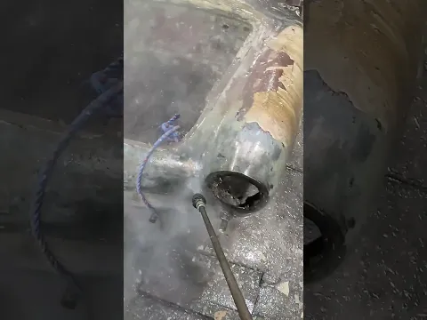 1957 Alfa Romeo Giulietta spider going into paint removal tank, pulling it out, removing the paint