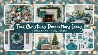 120 Teal Christmas Decorations 2026 Ornaments Wreaths Elegant Styling