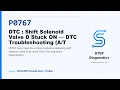 P0767 DTC Shift Solenoid Valve D Stuck ON DTC Troubleshooting - 2010-2015 Honda Civic 1