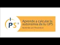 Como calcular el tiempo de autonomia de una UPS