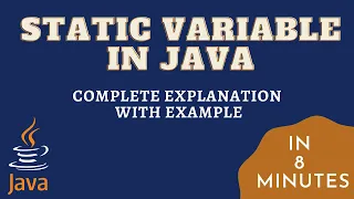 Static Variable in Java in Hindi In 8 minutes Complete Explanation Coding Tuitions