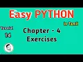 CHAPTER - 4 Exercises Easy PYTHON Tamil Sathish